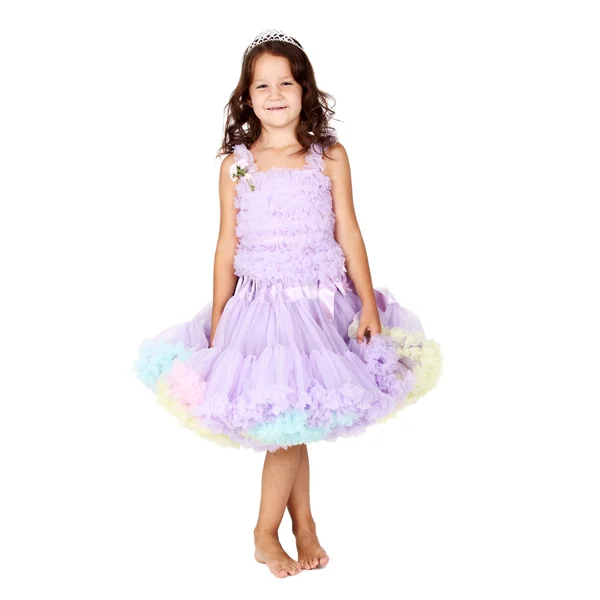 Little girl in a festive dress — Stock Photo, Image