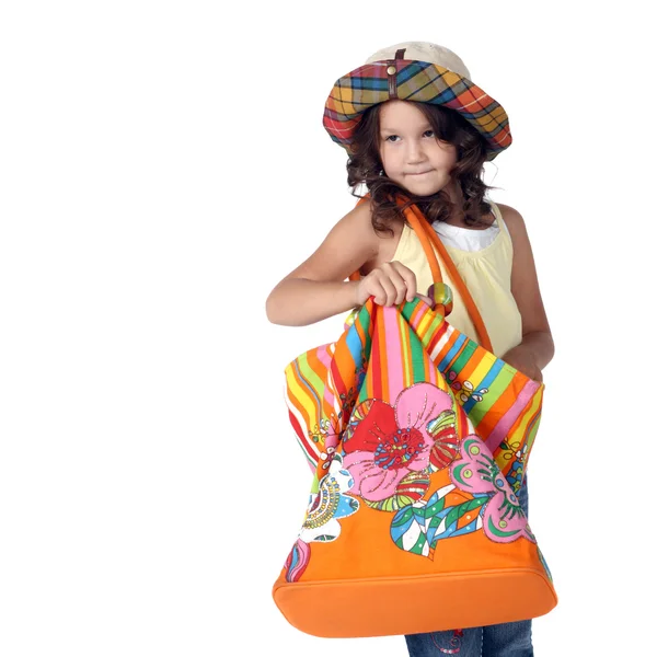 Bambina pronta per lo shopping — Foto Stock