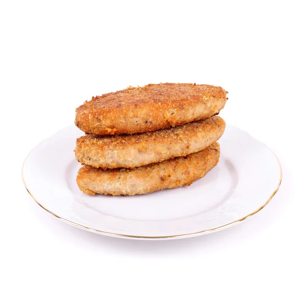 Fish cakes on plate — Stock Photo, Image