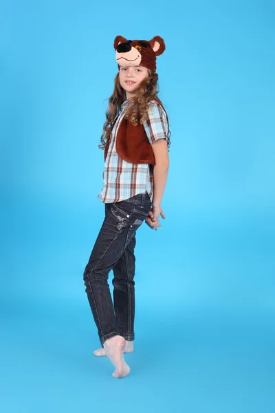 Child in the bear carnival costume — Stock Photo, Image