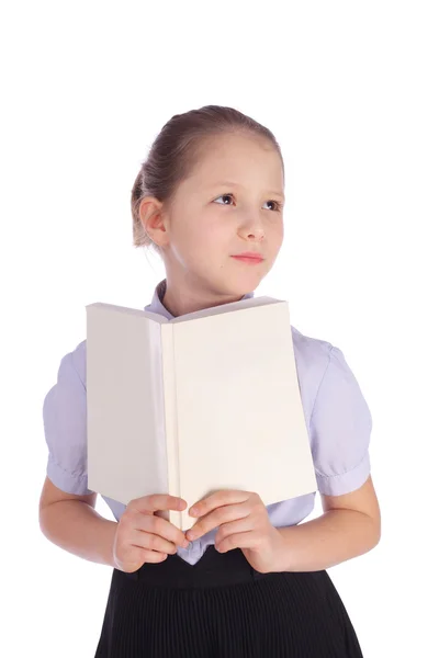 Niña con el libro — Foto de Stock