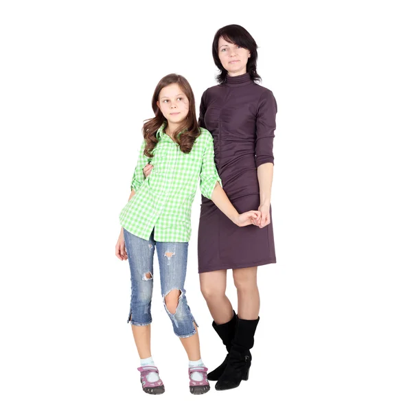 Meisje met haar moeder — Stockfoto