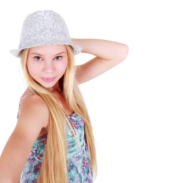 Chica en un sombrero —  Fotos de Stock