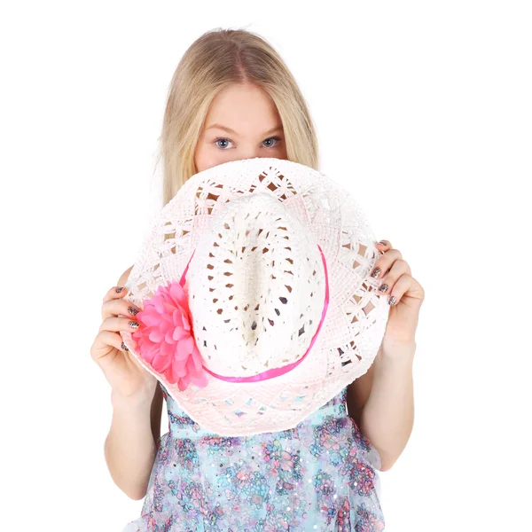 Chica con sombrero — Foto de Stock