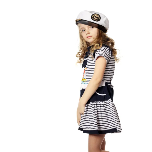 Deniz elbiseli küçük kız — Stok fotoğraf