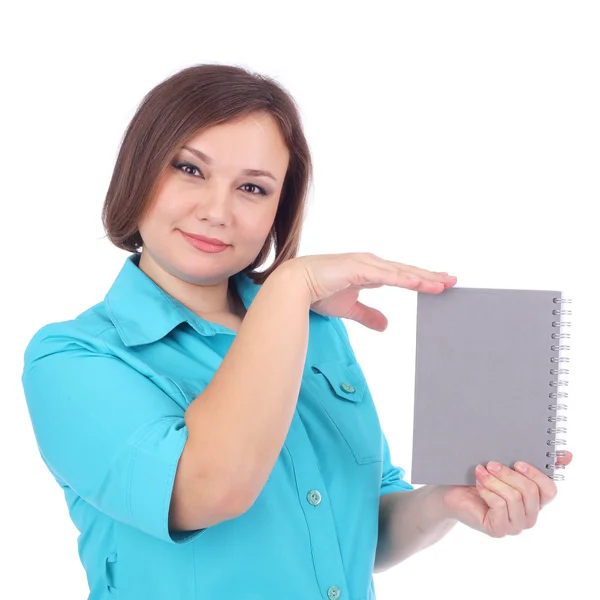 Frau mit Buch — Stockfoto