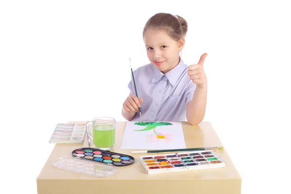 Cute little artist — Stock Photo, Image