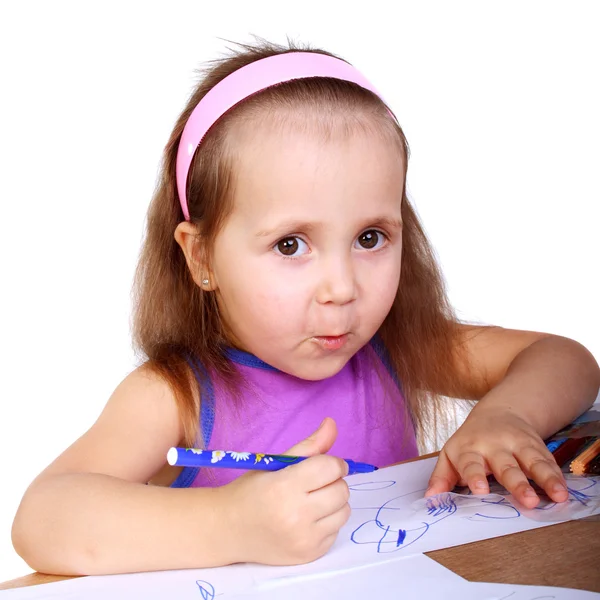 Lachende kunstenaar kid — Stockfoto