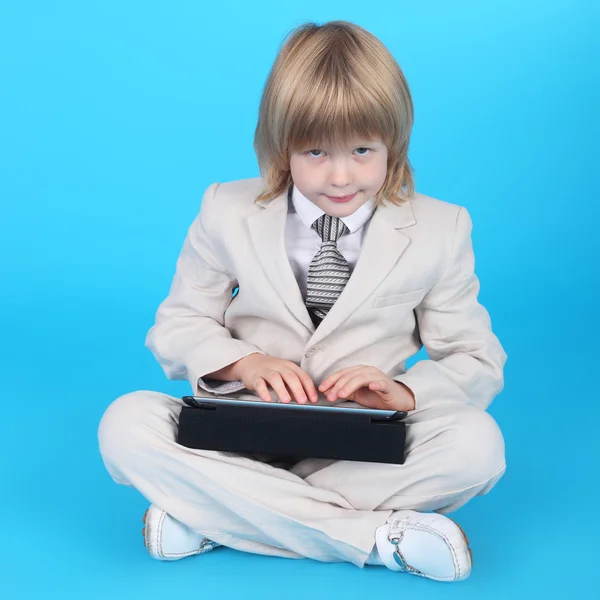 Boy businessman closeup — Stock Photo, Image