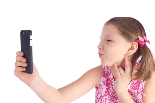 Menina fazendo selfie — Fotografia de Stock