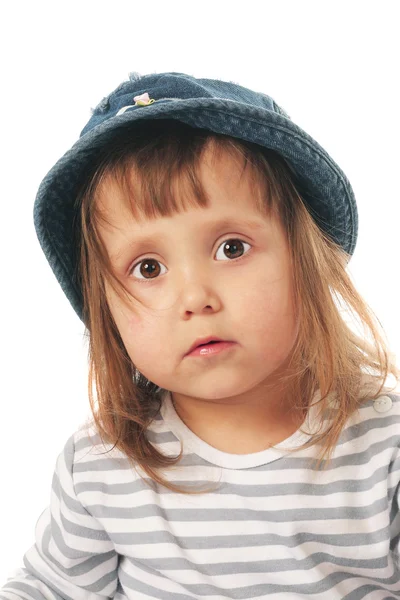 Jeans hat girl — Stock Photo, Image