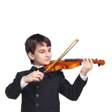 Çocuk keman ile
