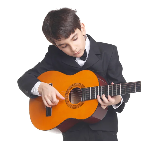 Leren gitaar spelen — Stockfoto