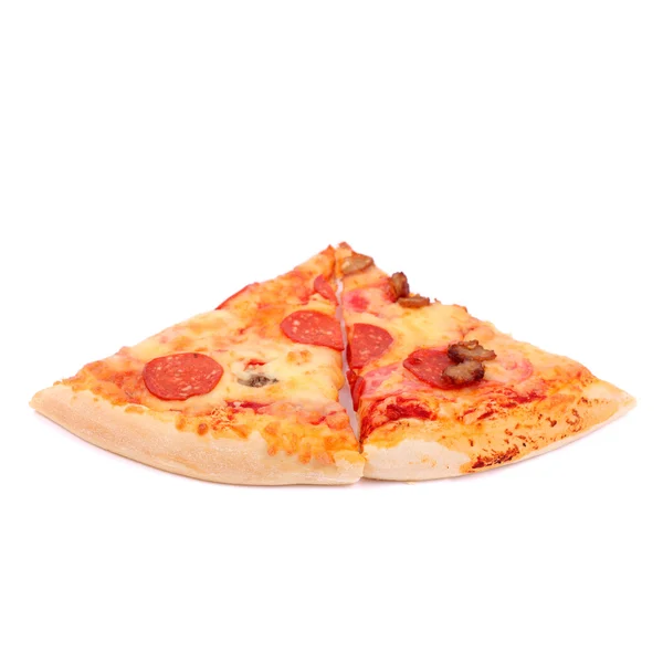 Pizza on the white — Stock Photo, Image