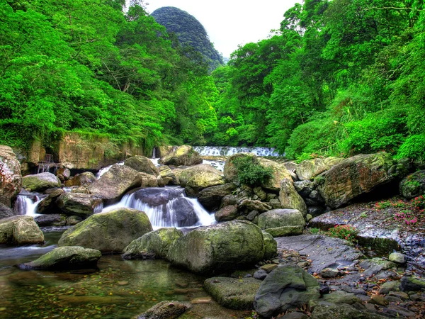 Waterfall and rocks — Stock Photo, Image