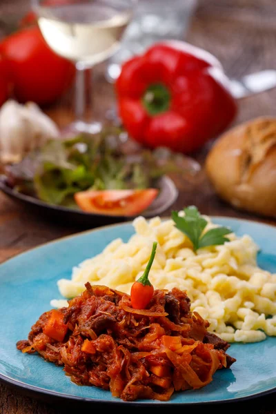 Szegedin Goulash Dark Wood — Stock Photo, Image