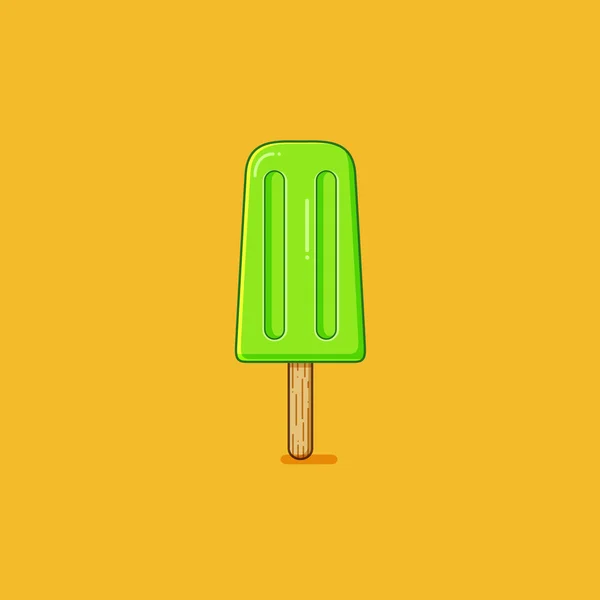 Palillo de hielo verde colorido — Vector de stock