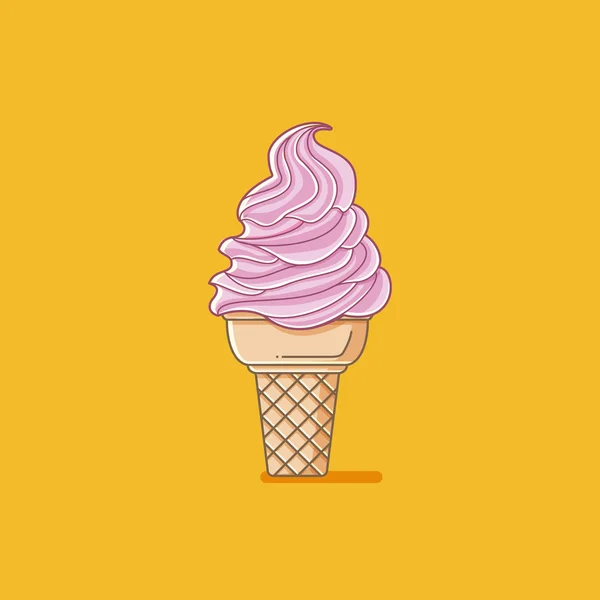 핑크 아이스크림 — 스톡 벡터