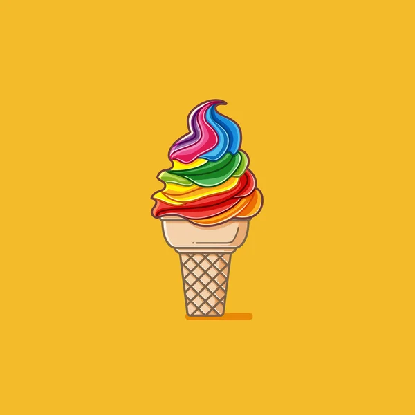Duhová zmrzlina — Stockový vektor