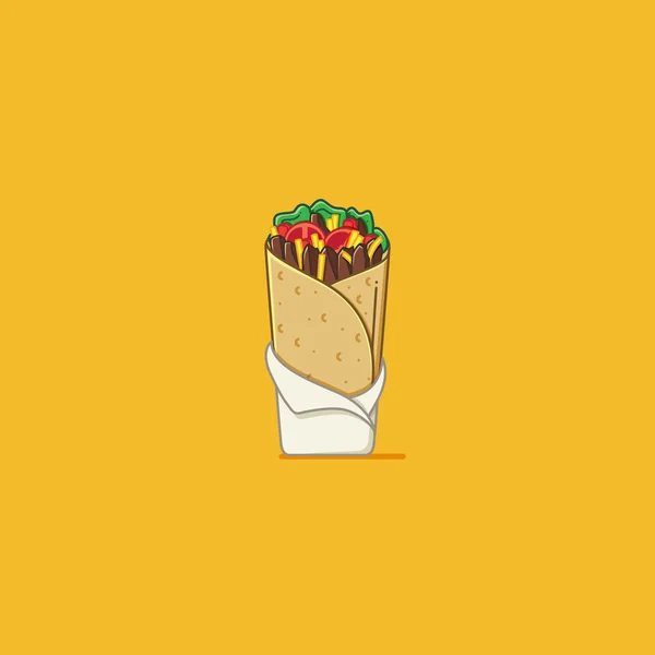 Envoltura de Kebab simple — Vector de stock