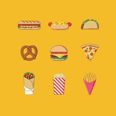 Snack and Food Set clipart