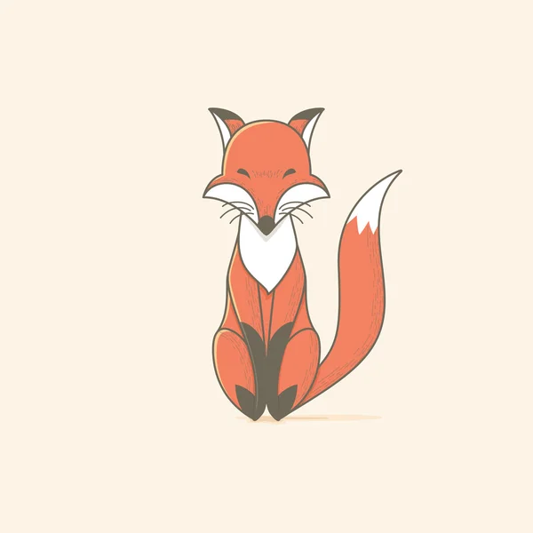 Einfache Fuchs-Illustration — Stockvektor