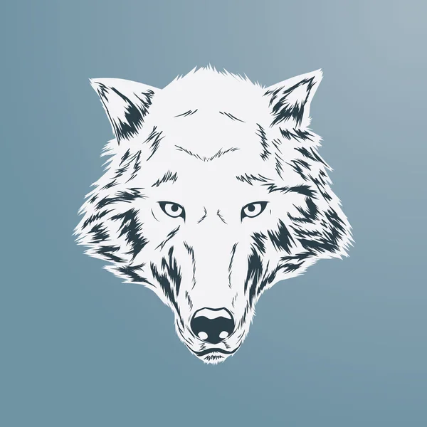 Wolf-Kopf-Illustration — Stockvektor