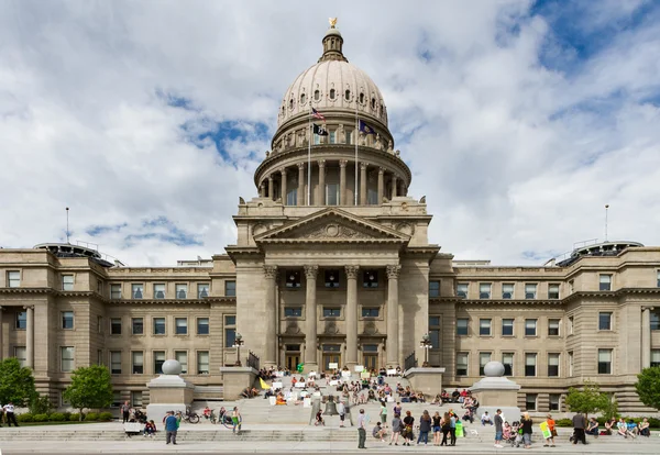 Boise Idaho Eua Maio 2016 Grupo Pessoas Reunidas Capital Boise — Fotografia de Stock