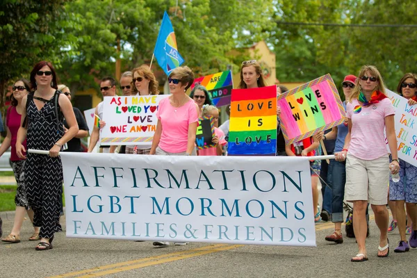 Boise Idaho Usa Června 2016 Členové Mormonské Církve Podporují Lgbt — Stock fotografie