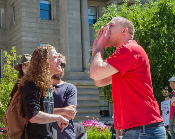 Boise Idaho Červenec 2016 Protestovat Proti Demonstrantu Černém Životě Stoupne — Stock fotografie