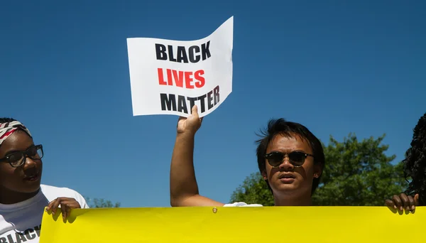 Boise Idaho Červenec 2016 Menšina Také Podporu Černošského Života Průběhu — Stock fotografie