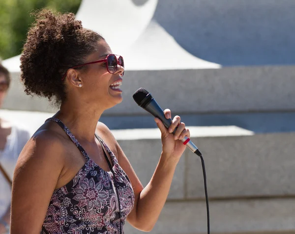 Boise Idaho Temmuz 2016 Black Lives Matter Boise Rallisi Nde — Stok fotoğraf