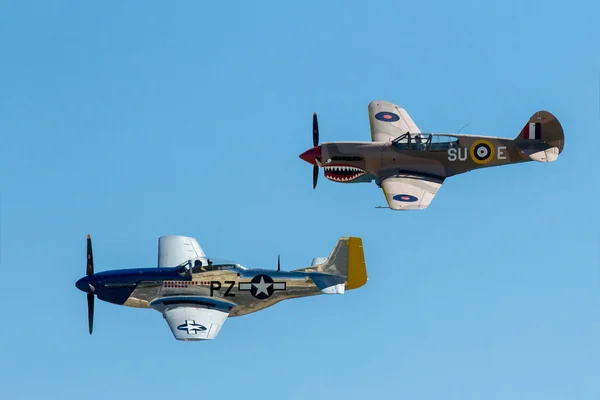 Caldwell Idaho Usa July 2011 Two Wwii Planes Flying Air — Stock Photo, Image