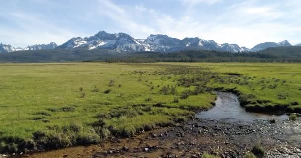 Vue aérienne de la nature dans stanley idaho — Video