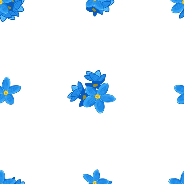 Seamless forget-me-not pattern — Stock Vector