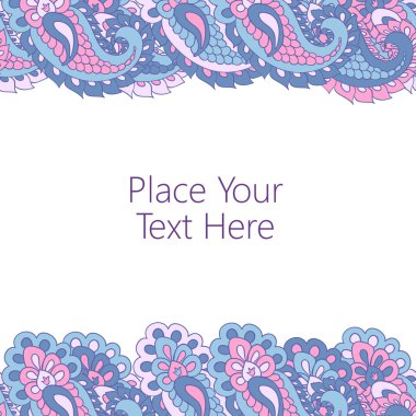 Soyut desenli kenarlık