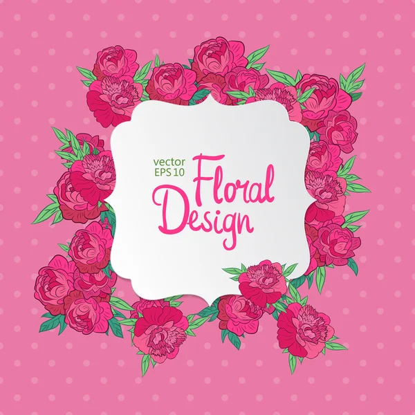 Marco floral vintage — Vector de stock