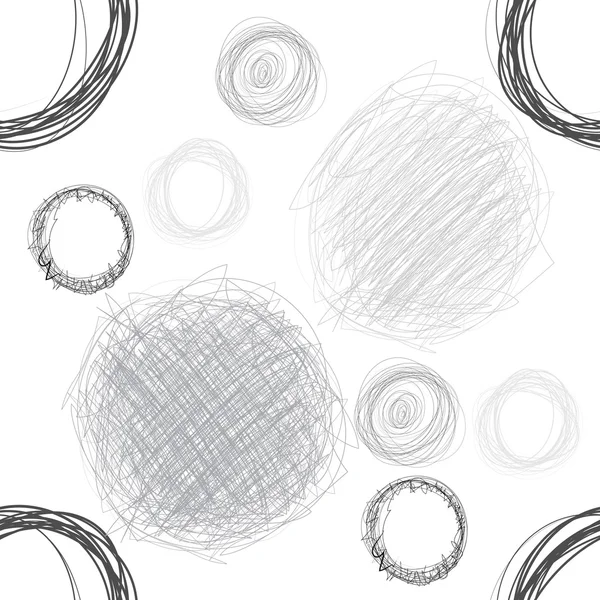 Scribele Circles Безшовний візерунок — стоковий вектор