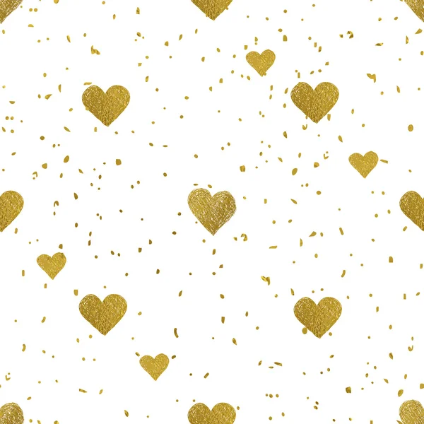 Altın kalpler seamless modeli
