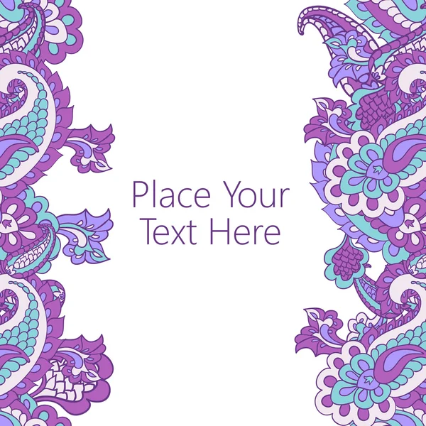 Abstracte paisley grens — Stockvector