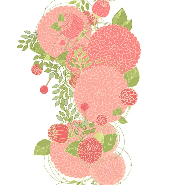 Naadloze floral lijn — Stockvector