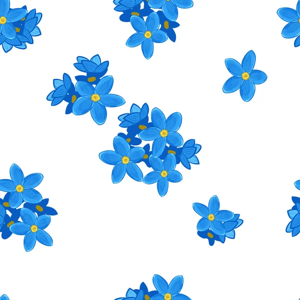 Seamless forget-me-not pattern — Stock Vector