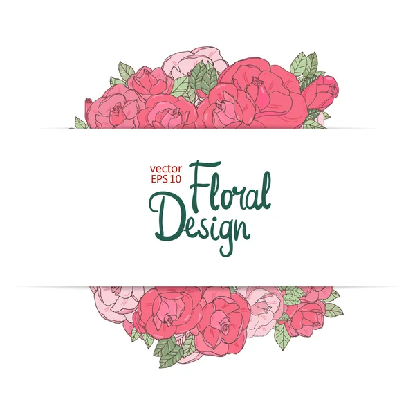 Floral vector border — Stock Vector