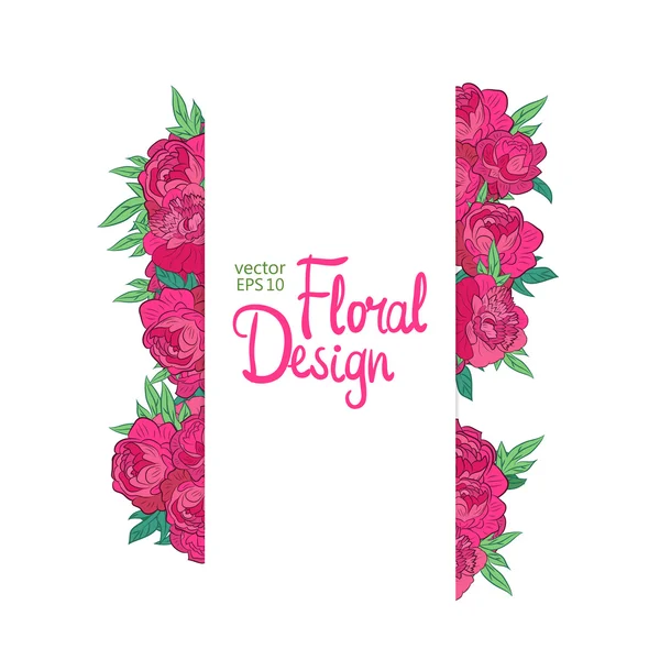 Fronteira vetorial floral — Vetor de Stock