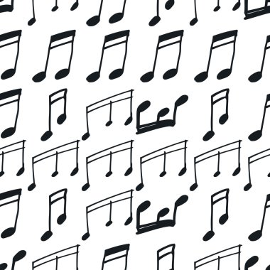 Müzik notaları ile kusursuz desen