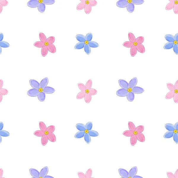 Seamless forget-me-not pattern — Stock Vector