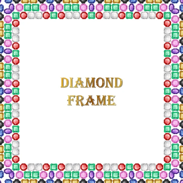 Diamond square frame — Stock Vector