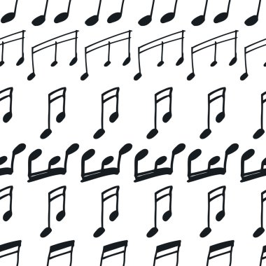 Müzik notaları ile kusursuz desen