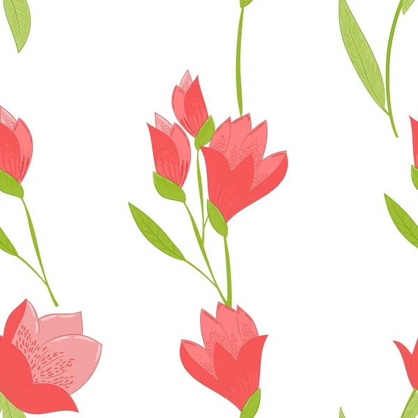 Modèle sans couture avec tulipes — Image vectorielle