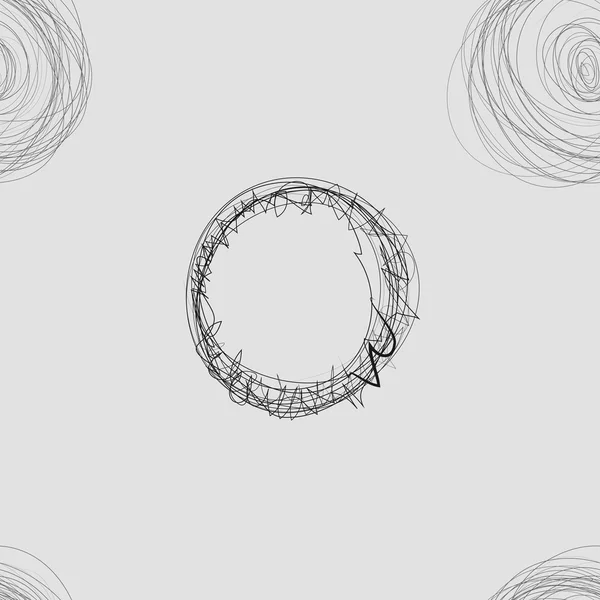 Scribele Circles Безшовний візерунок — стоковий вектор